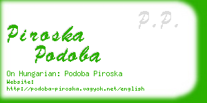 piroska podoba business card